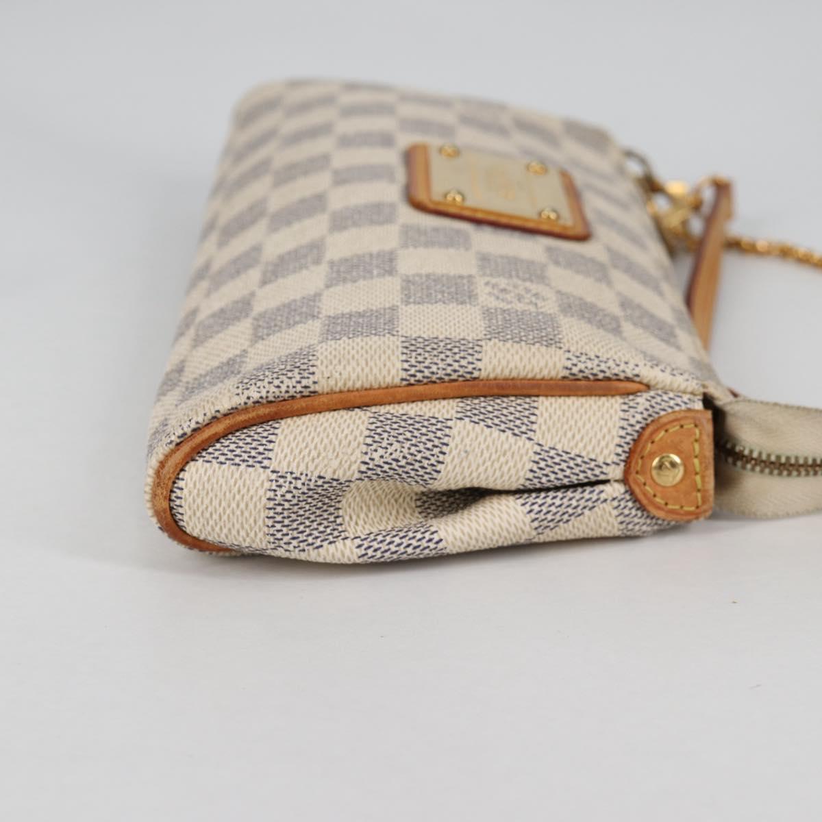 LOUIS VUITTON Damier Azur Eva Shoulder Bag 2way N55214 LV Auth yk19187