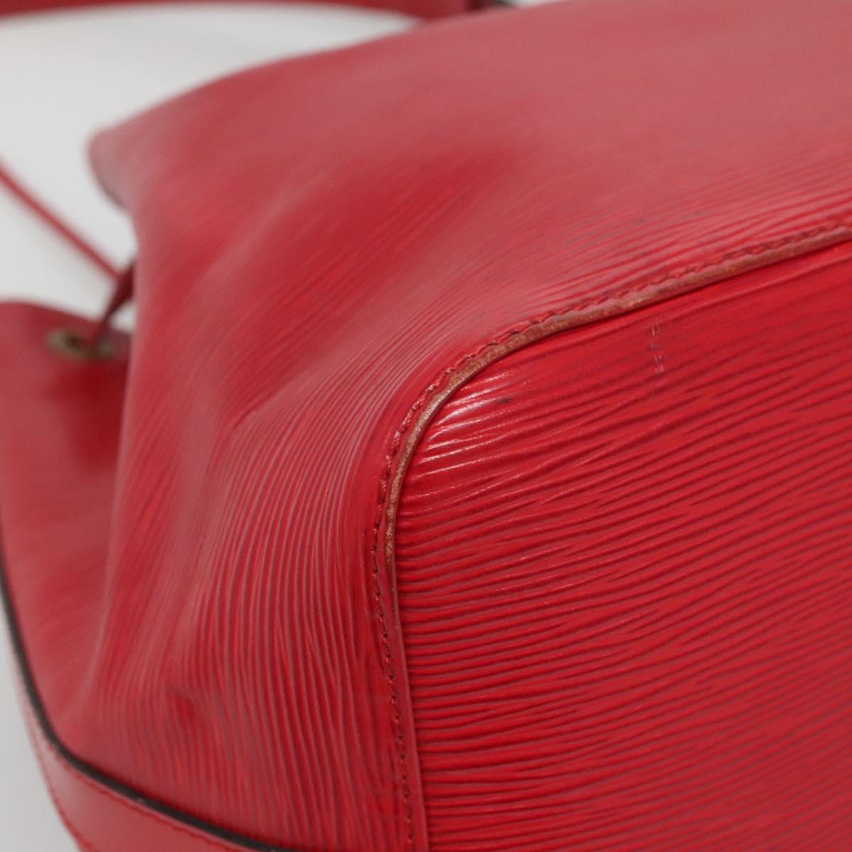LOUIS VUITTON Epi Petit Noe Shoulder Bag Red M44107 LV Auth yk19188