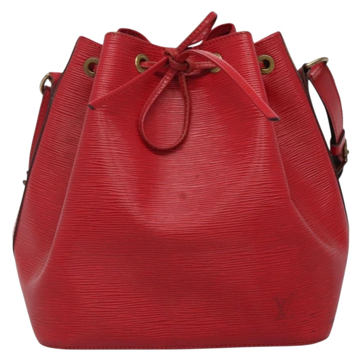 LOUIS VUITTON Epi Petit Noe Shoulder Bag Red M44107 LV Auth yk19188