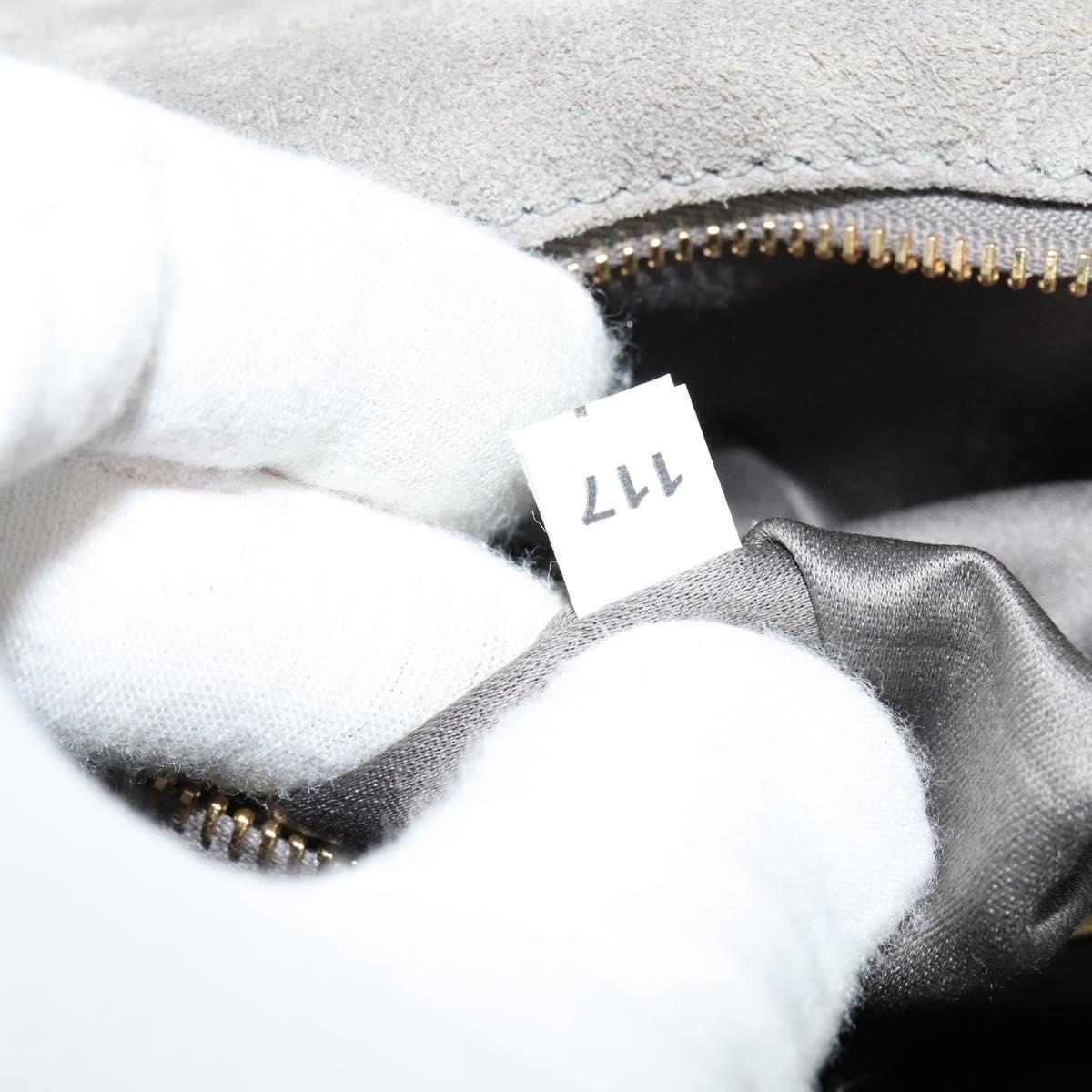 Miu Miu Hand Bag Leather 2way Gray Gold Auth yk19199V