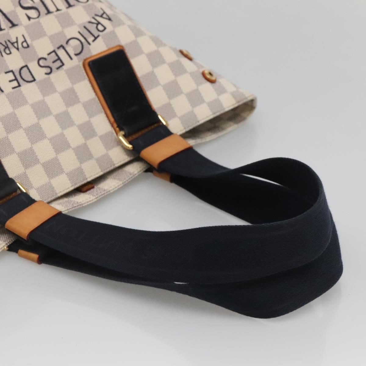LOUIS VUITTON Damier Azur Plan Soleil Cabas PM Tote Bag N41179 LV Auth yk19203