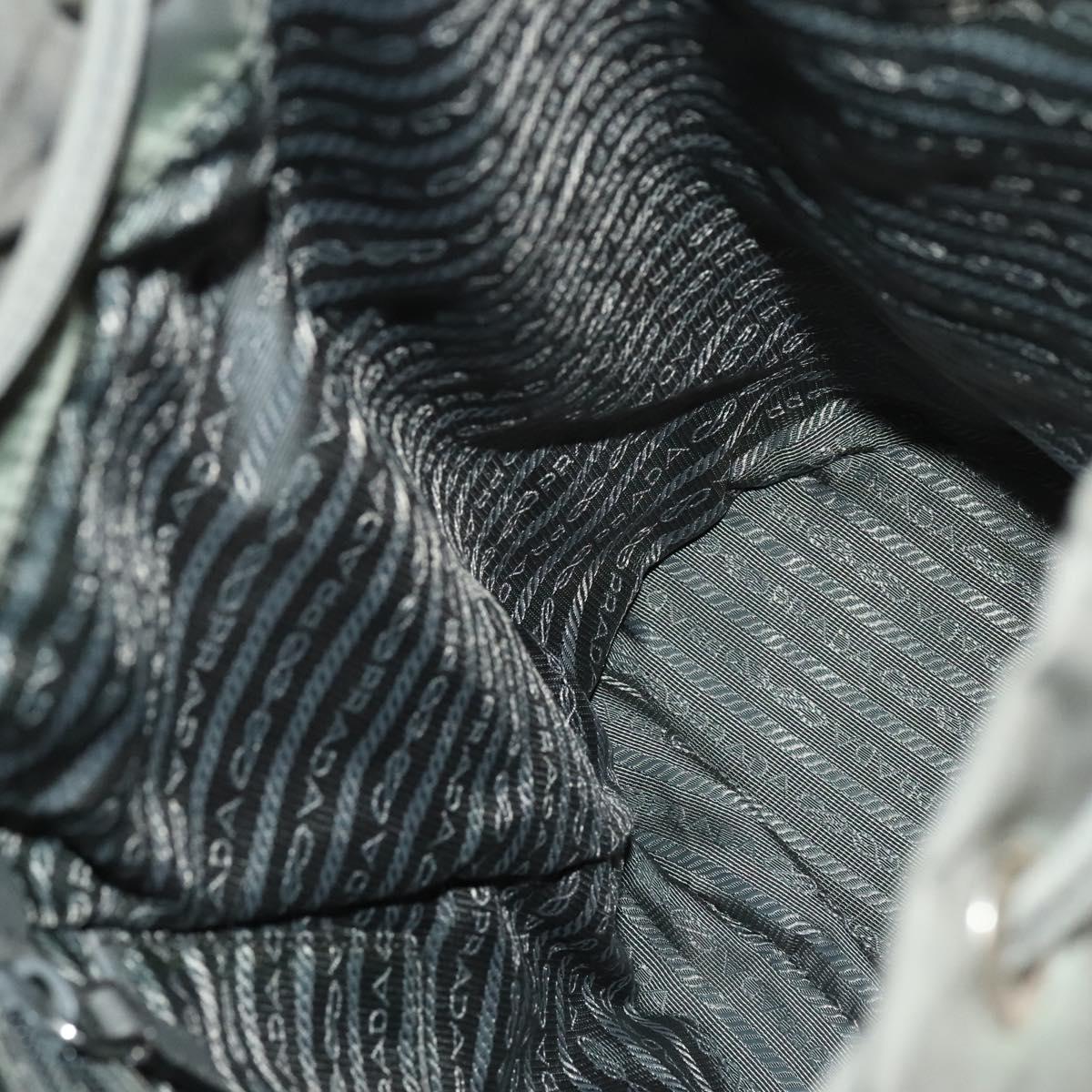 PRADA Backpack Nylon Gray Silver Auth yk19217