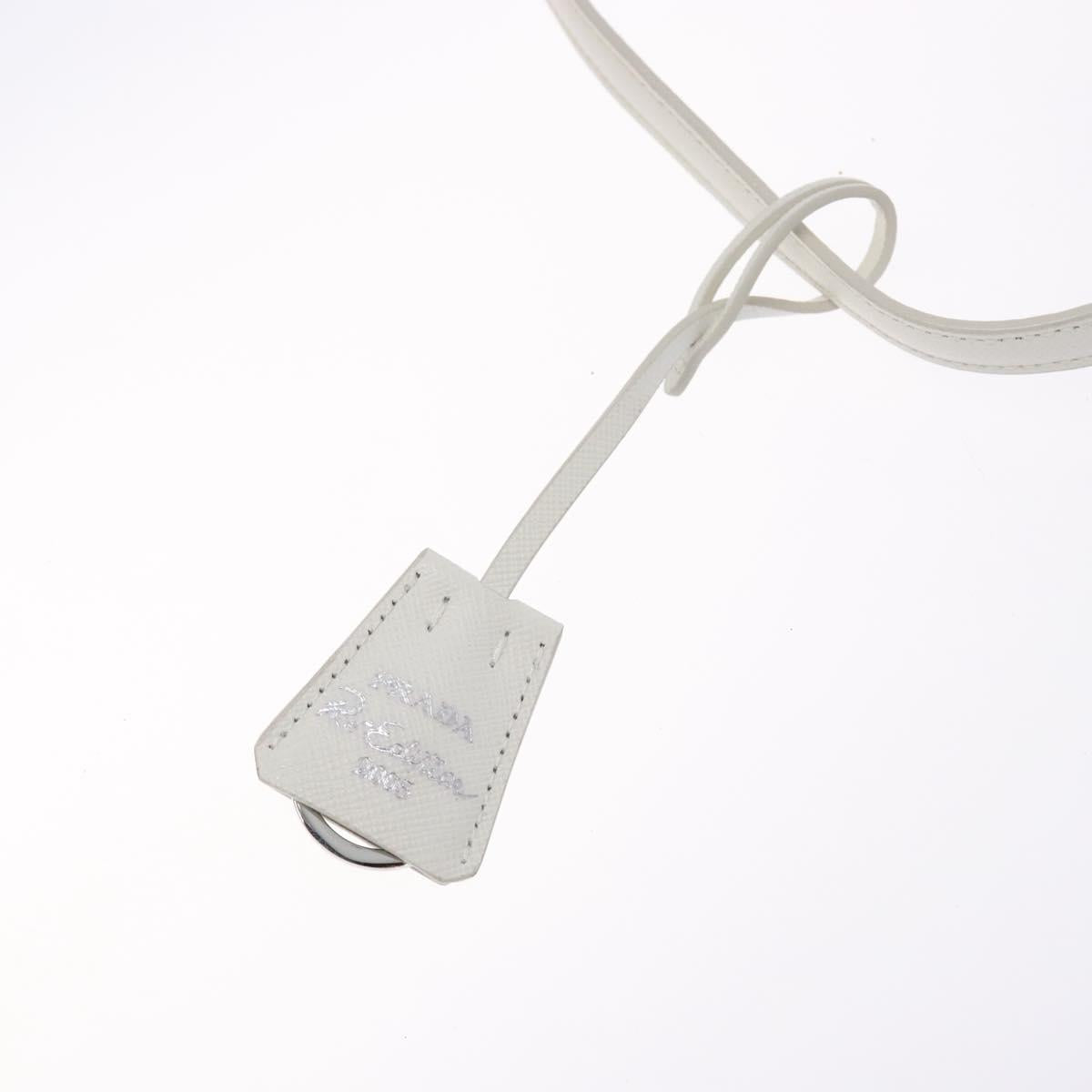PRADA Re-Edition 2005 Hand Bag Nylon White Silver Auth yk19251