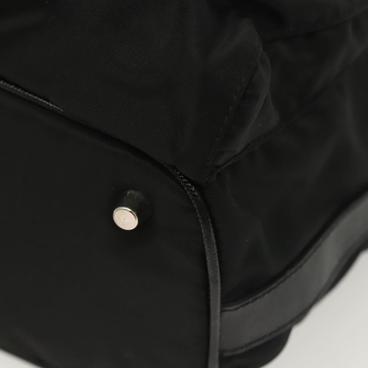 PRADA Shoulder Bag Nylon Black Silver Auth yk19273A