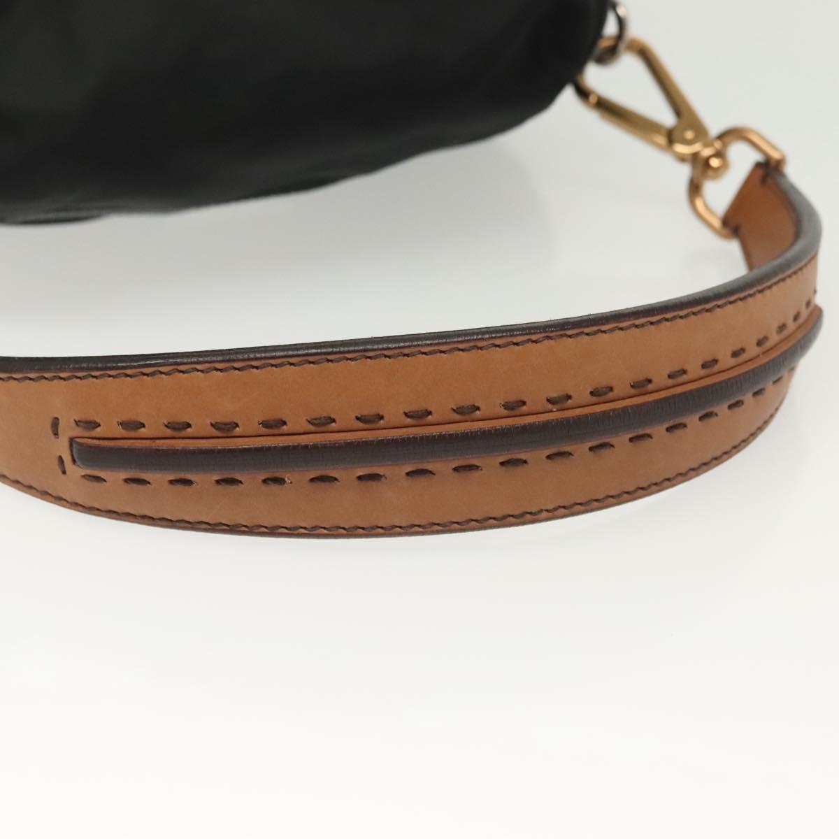 PRADA Shoulder Bag Nylon Black Silver Auth yk19273A