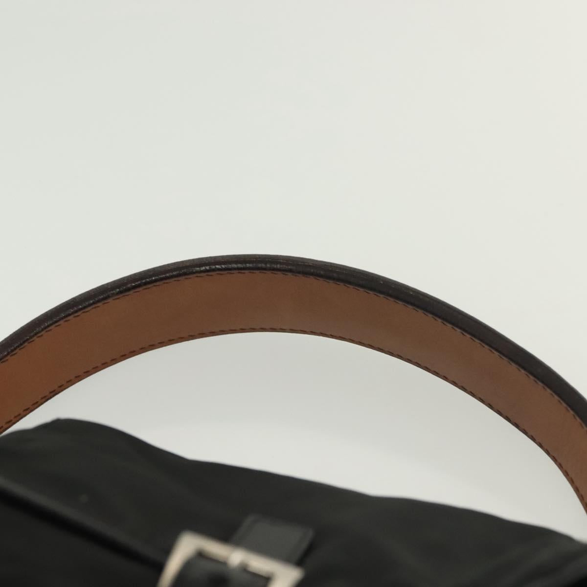 PRADA Shoulder Bag Nylon Black Silver Auth yk19273A
