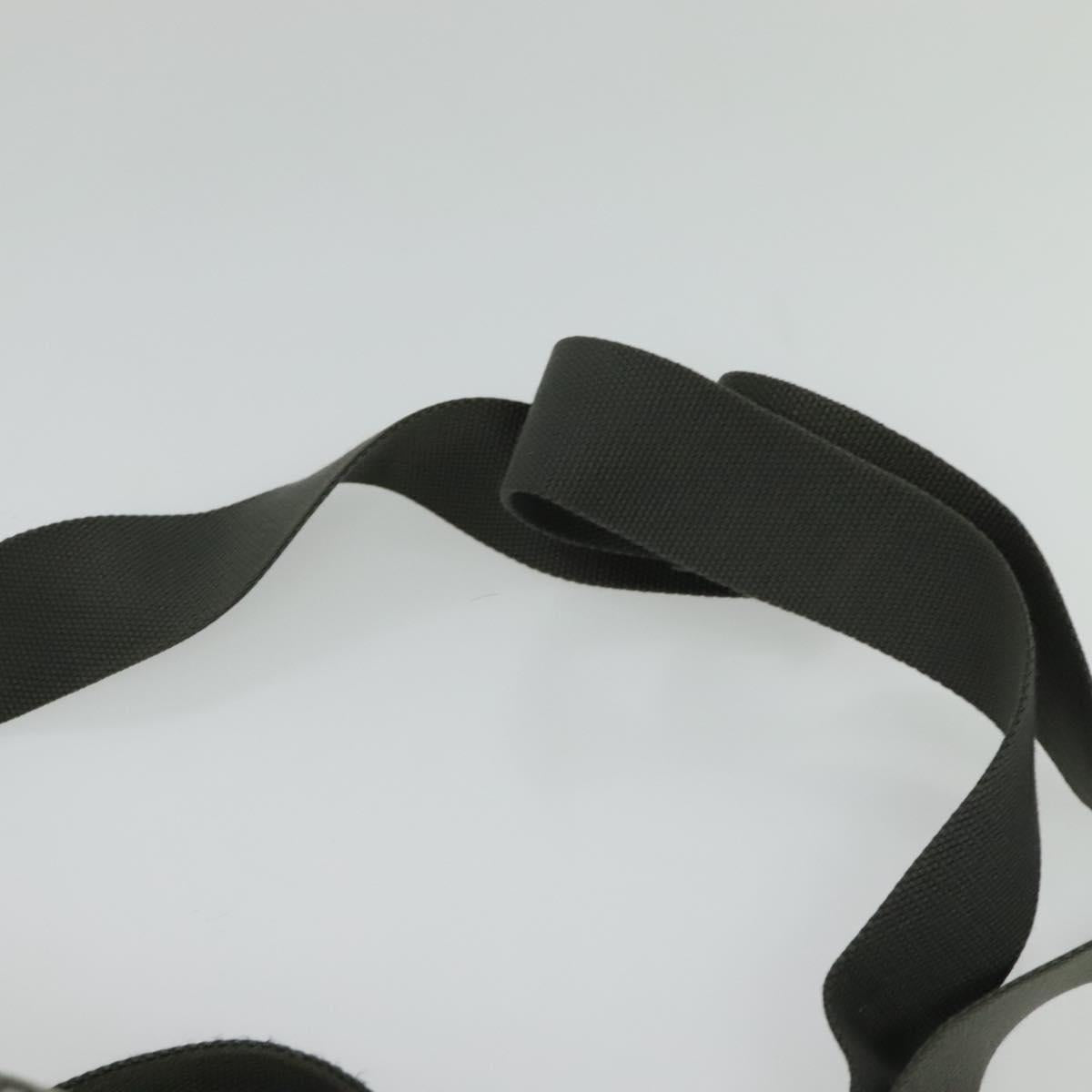 PRADA Canapa PM Hand Bag Canvas 2way Gray Silver Auth yk19274