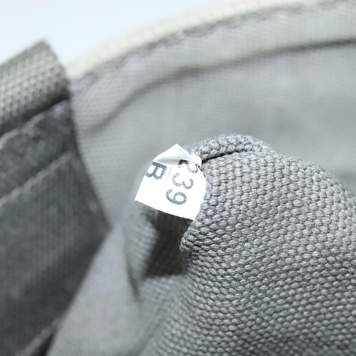 PRADA Canapa PM Hand Bag Canvas 2way Gray Silver Auth yk19274