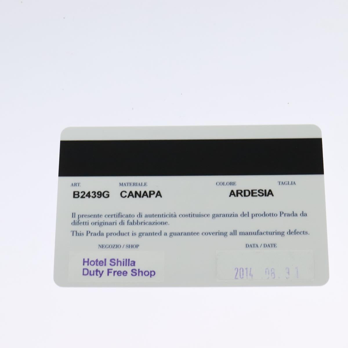 PRADA Canapa PM Hand Bag Canvas 2way Gray Silver Auth yk19274