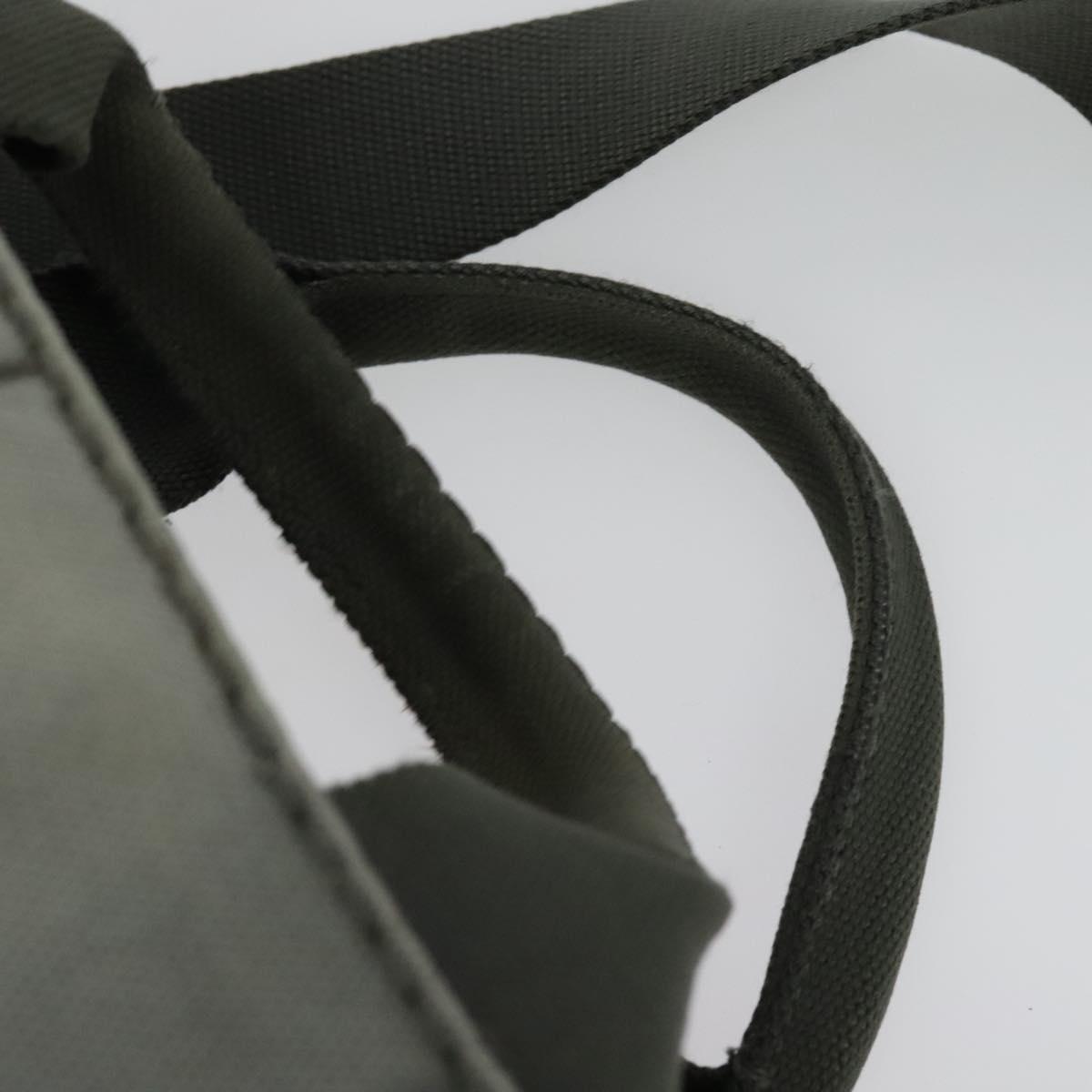 PRADA Canapa PM Hand Bag Canvas 2way Gray Silver Auth yk19274