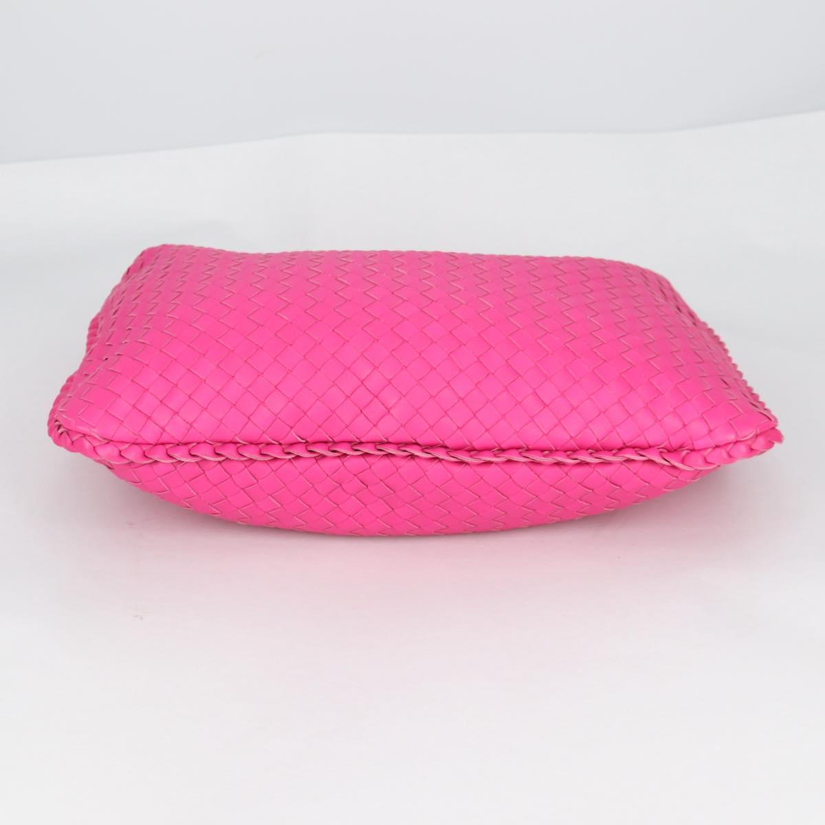 BOTTEGA VENETA INTRECCIATO Hobo Shoulder Bag Leather Pink Auth yk19295V