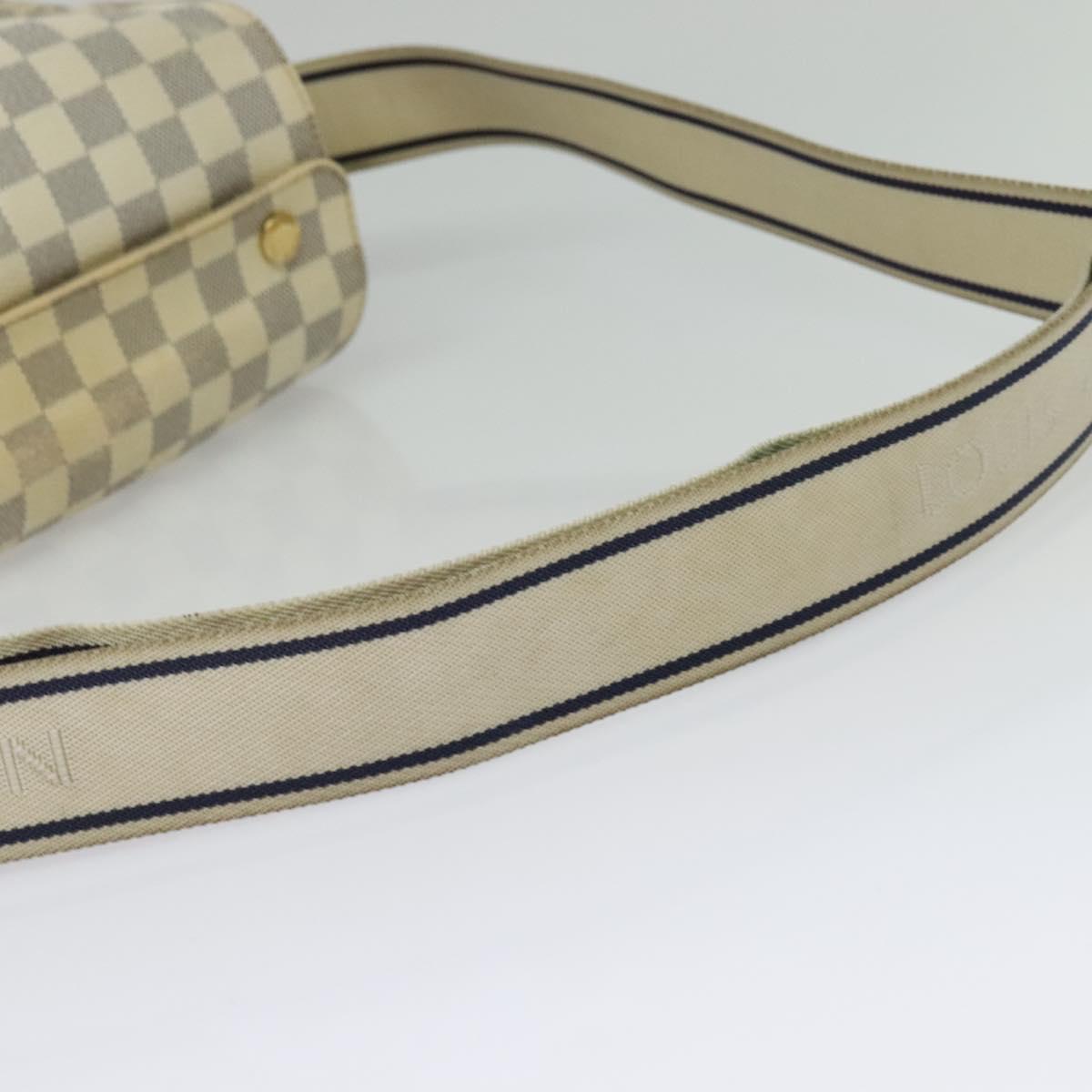 LOUIS VUITTON Damier Azur Naviglio Shoulder Bag N51189 LV Auth yk19310