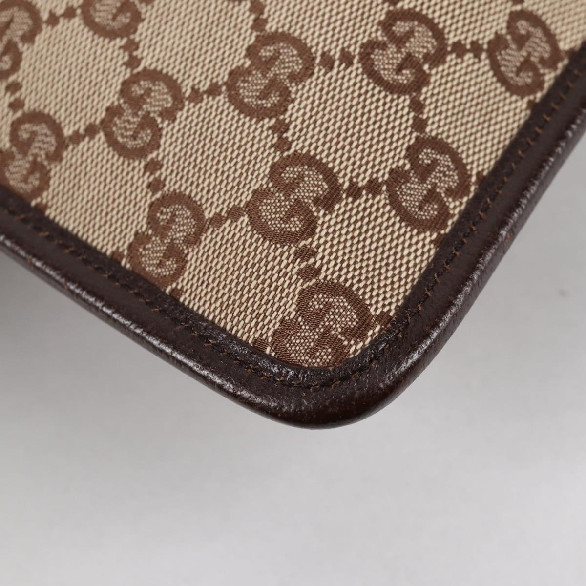GUCCI GG Canvas Shoulder Bag Beige Silver 27639 Auth yk19324V