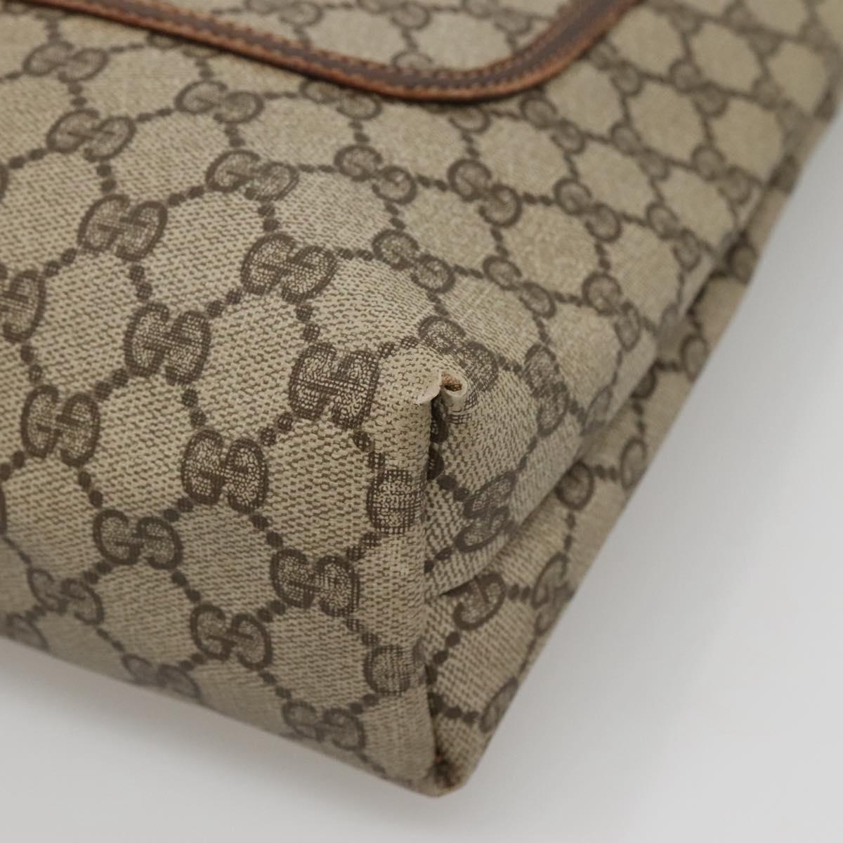 GUCCI GG Supreme Web Sherry Line Tote Bag PVC Beige Red 002 4487 39 Auth yk19326