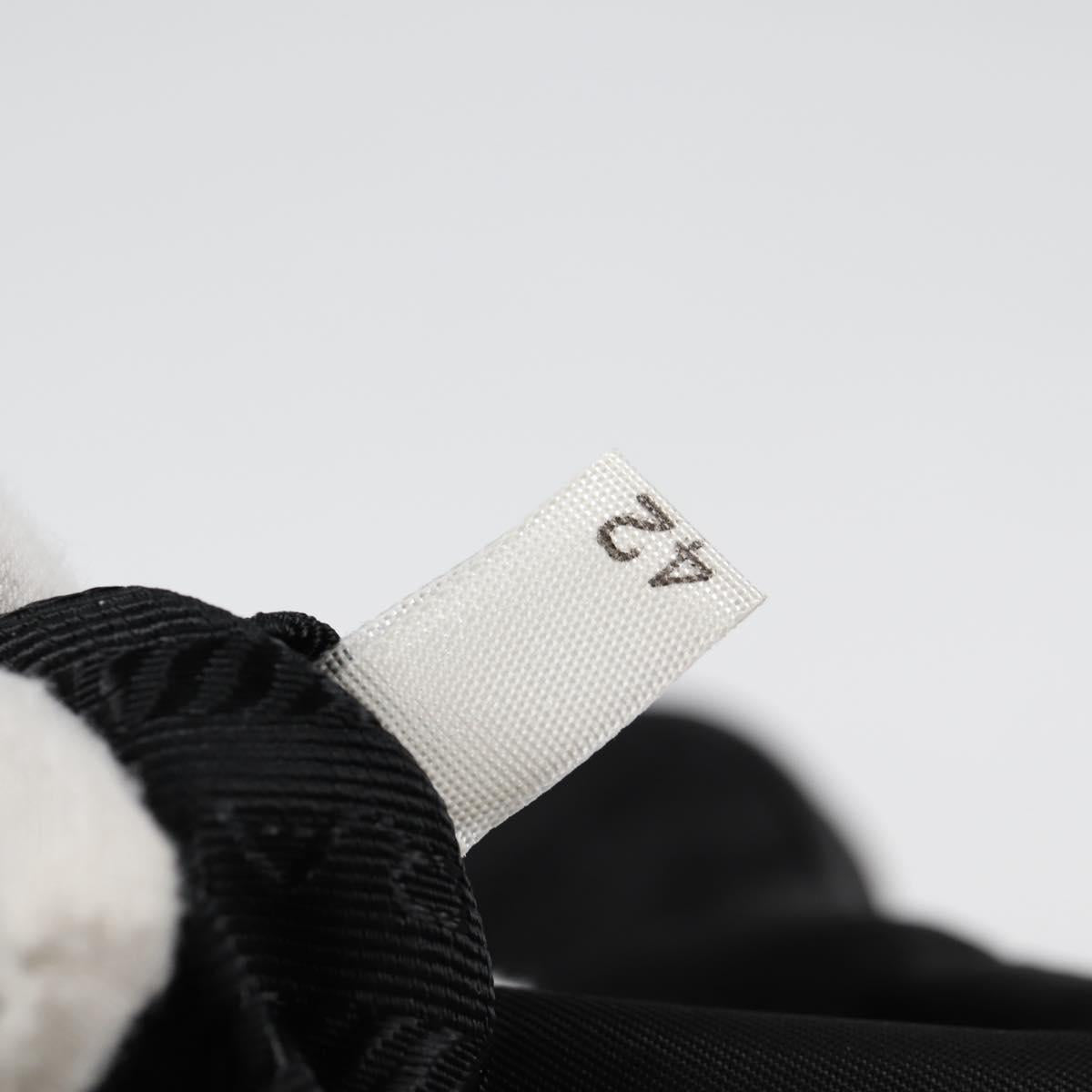 PRADA Hand Bag Nylon Black Gold Auth yk19339V