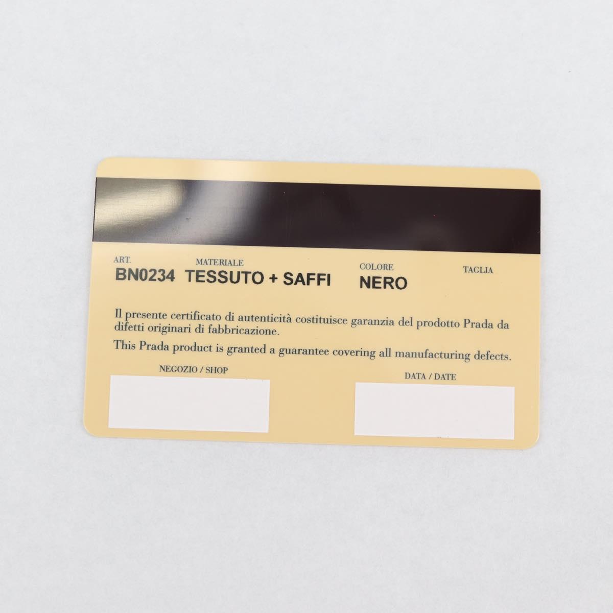 PRADA Hand Bag Nylon Black Gold Auth yk19339V