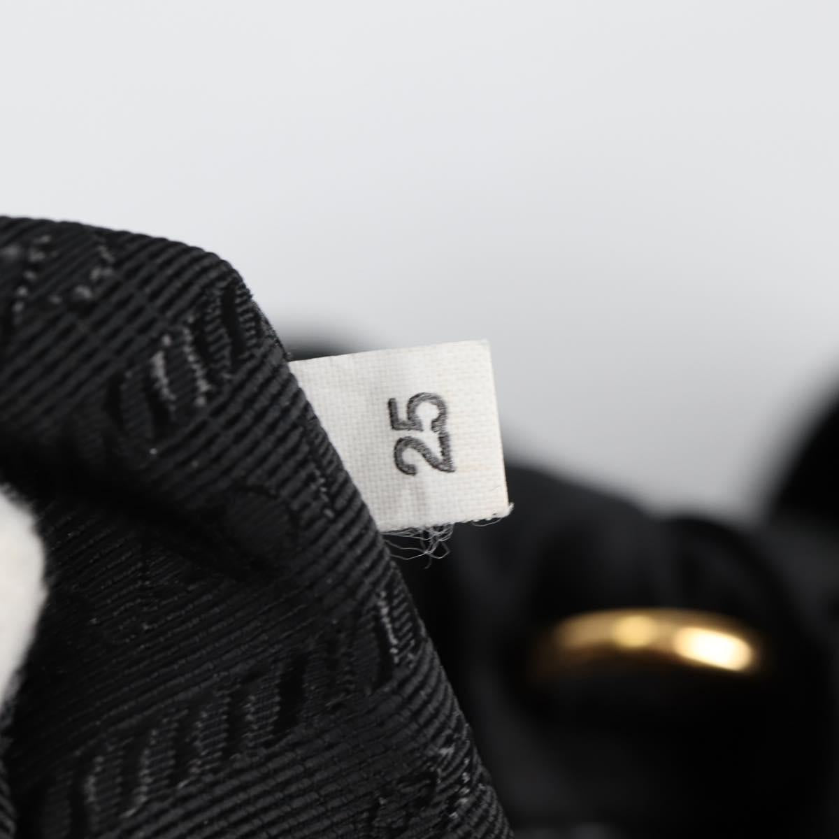 PRADA Tote Bag Nylon Black Gold Auth yk19341V