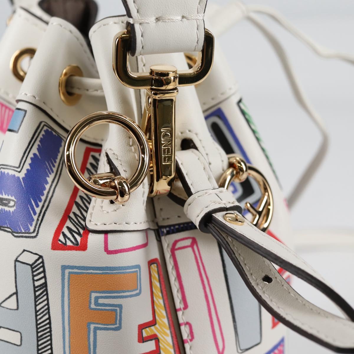 FENDI Zucca Canvas Mini Montrezor Hand Bag 2way Multicolor Gold Auth yk19350M