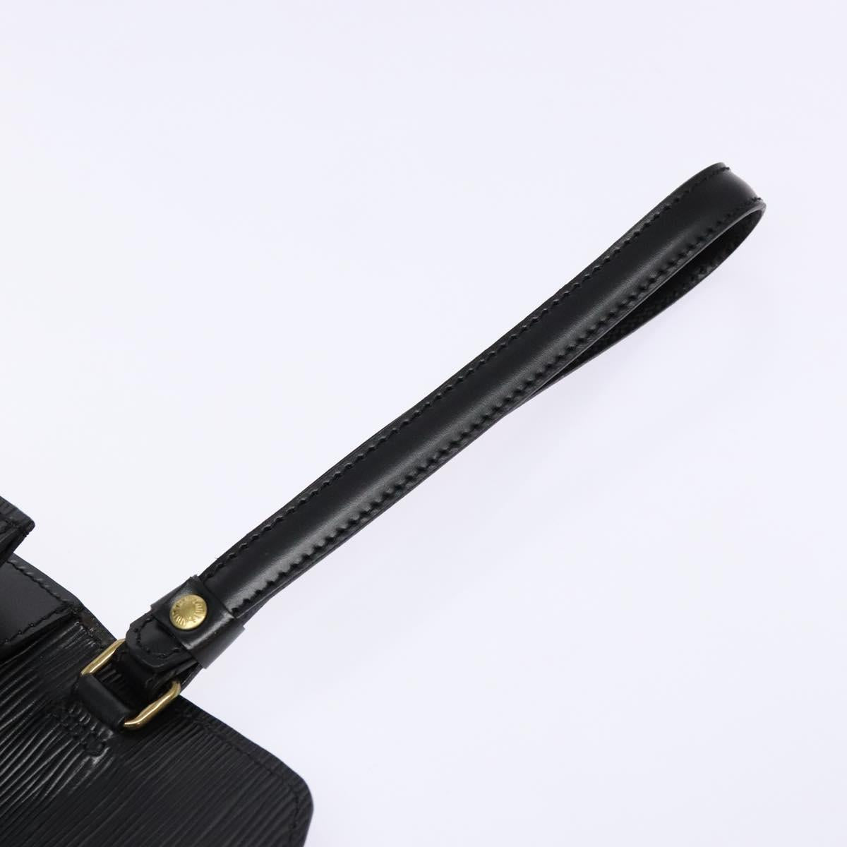 LOUIS VUITTON Epi Serie Dragonne Clutch Bag Black Noir M52612 LV Auth yk19356