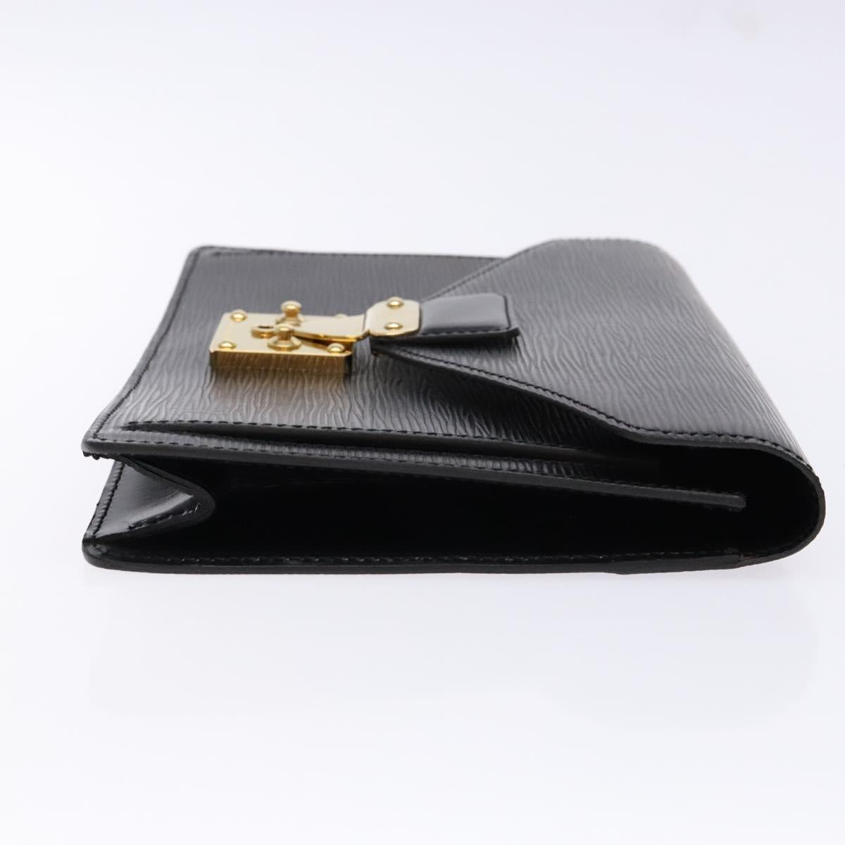 LOUIS VUITTON Epi Serie Dragonne Clutch Bag Black Noir M52612 LV Auth yk19356