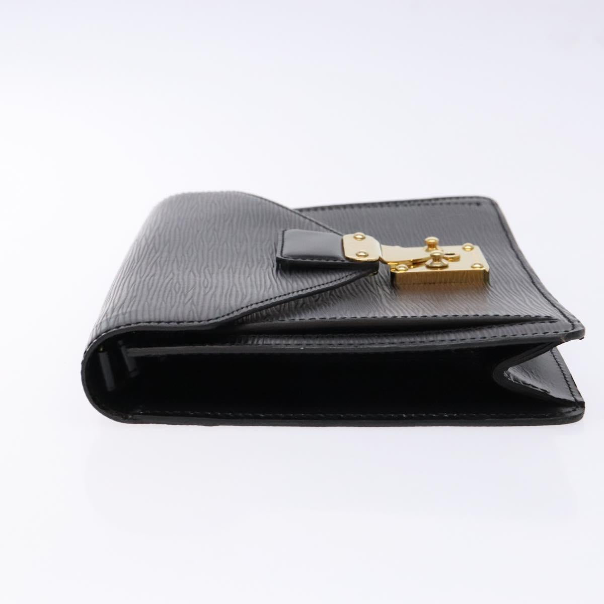 LOUIS VUITTON Epi Serie Dragonne Clutch Bag Black Noir M52612 LV Auth yk19356