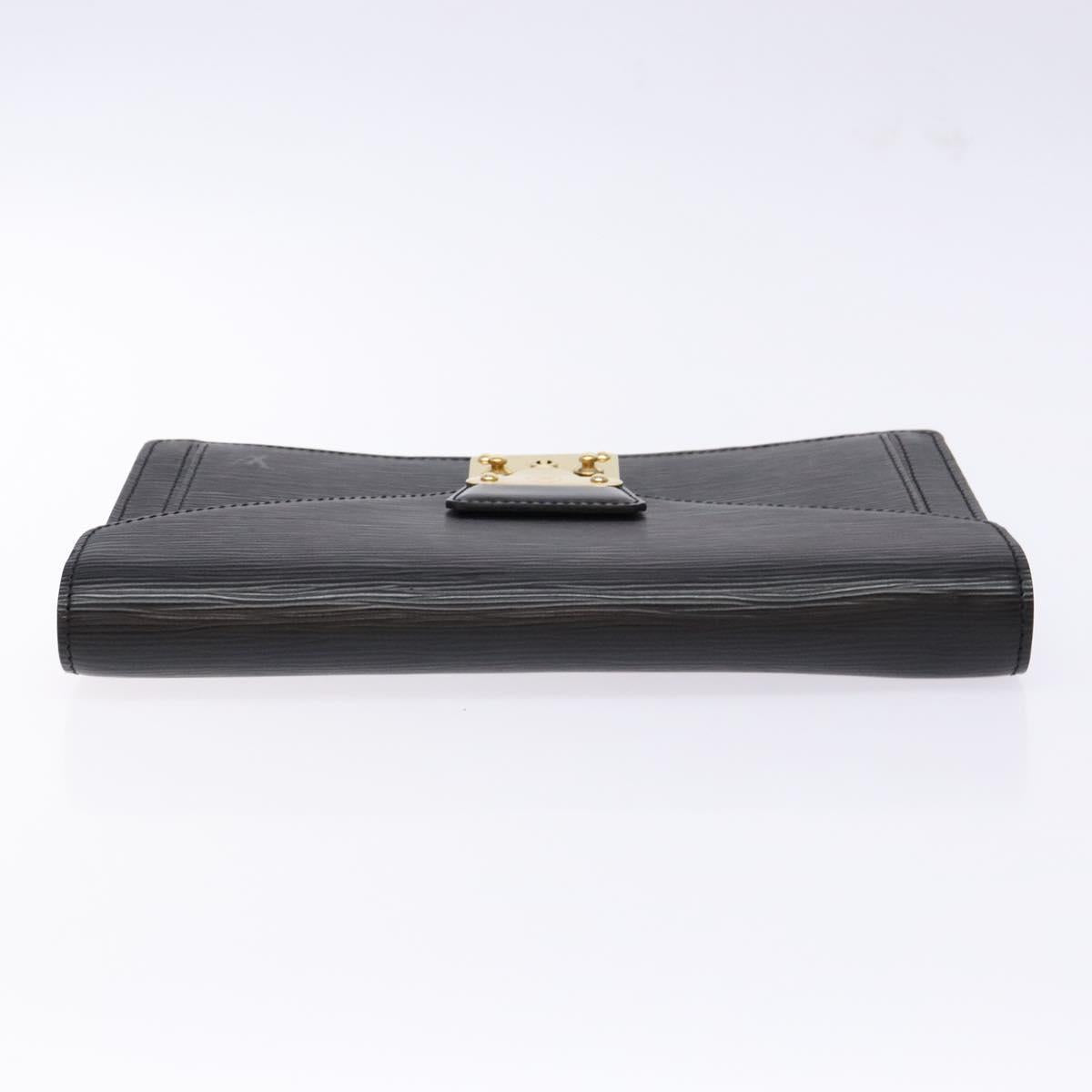 LOUIS VUITTON Epi Serie Dragonne Clutch Bag Black Noir M52612 LV Auth yk19356