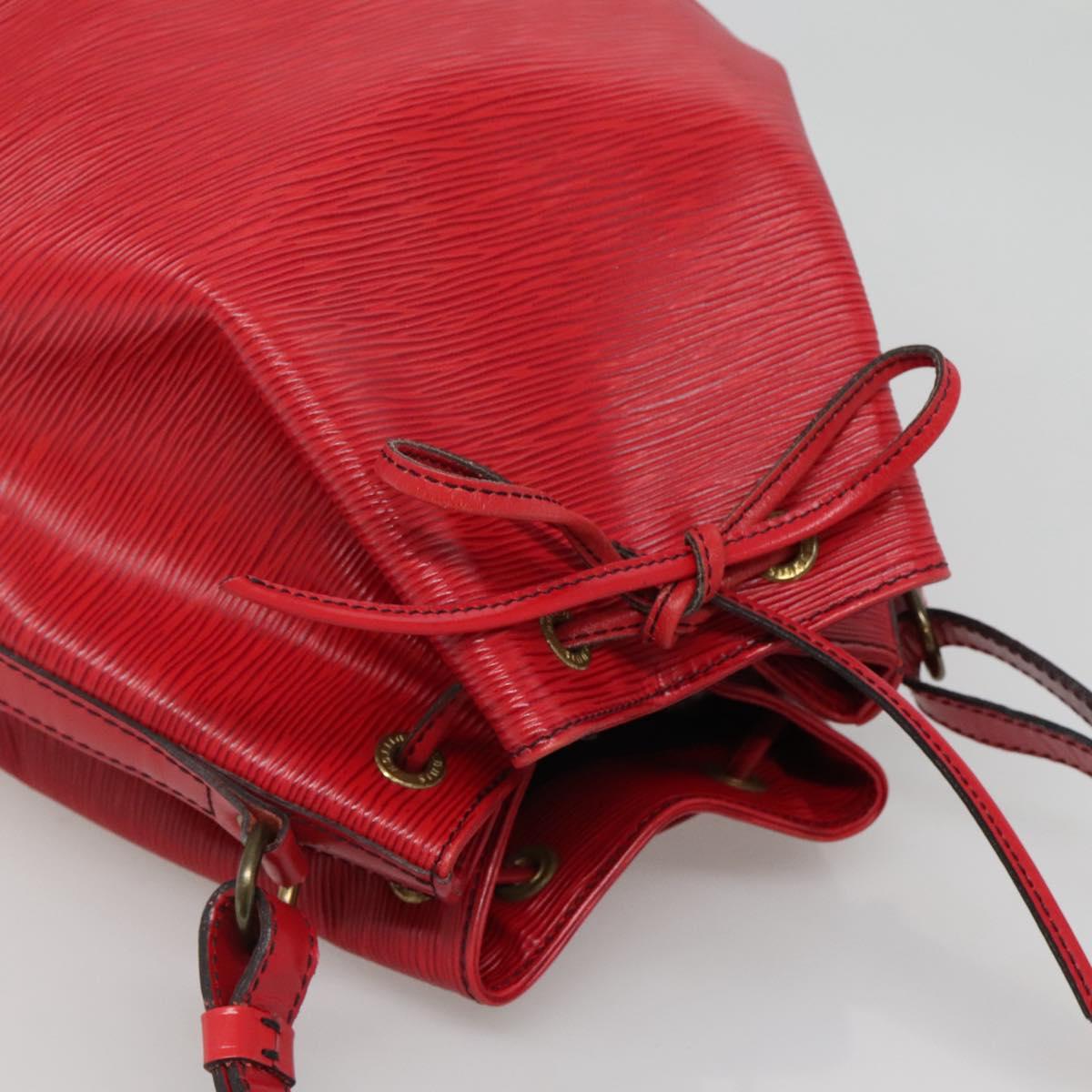 LOUIS VUITTON Epi Petit Noe Shoulder Bag Red M44107 LV Auth yk19377