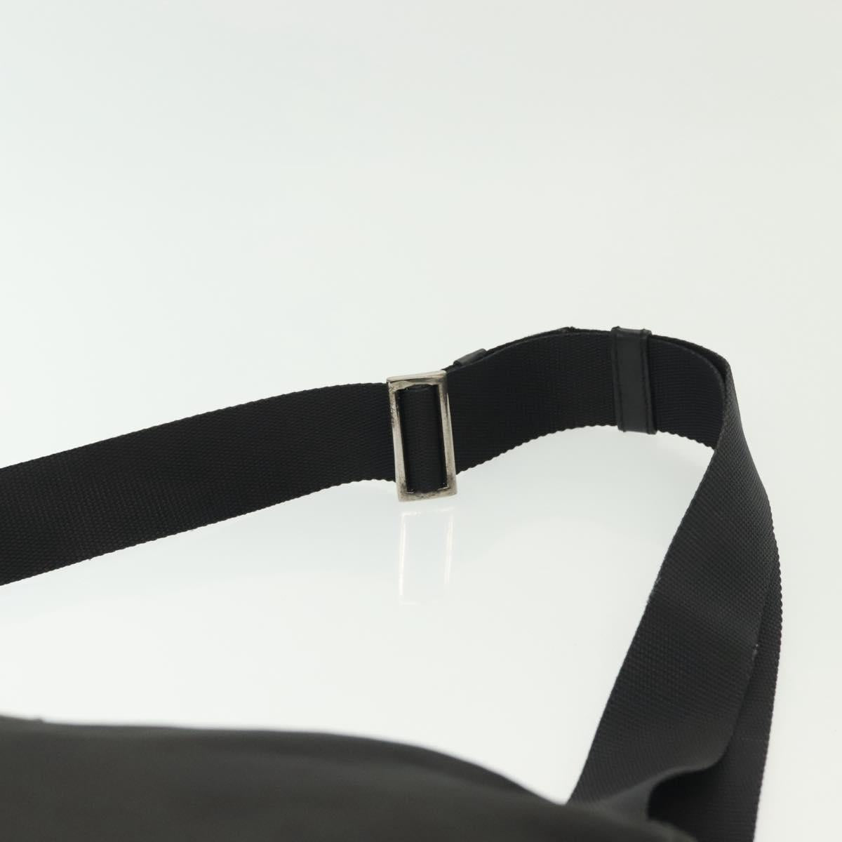 PRADA Shoulder Bag Nylon Black Silver Auth yk19379