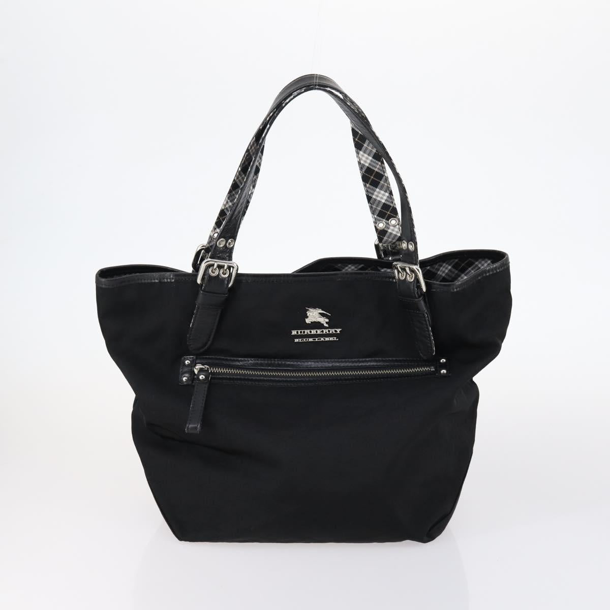 BURBERRY Nova Check Shoulder Bag Canvas Leather 3Set Black beige Auth yk19390