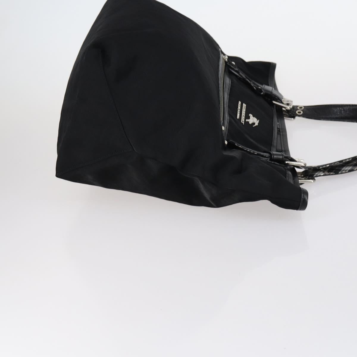 BURBERRY Nova Check Shoulder Bag Canvas Leather 3Set Black beige Auth yk19390