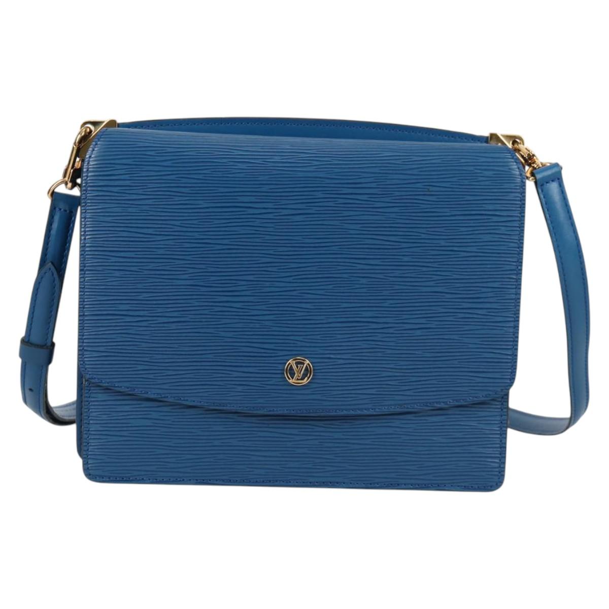 LOUIS VUITTON Epi Grenel Shoulder Bag Blue M52362 LV Auth yk19396