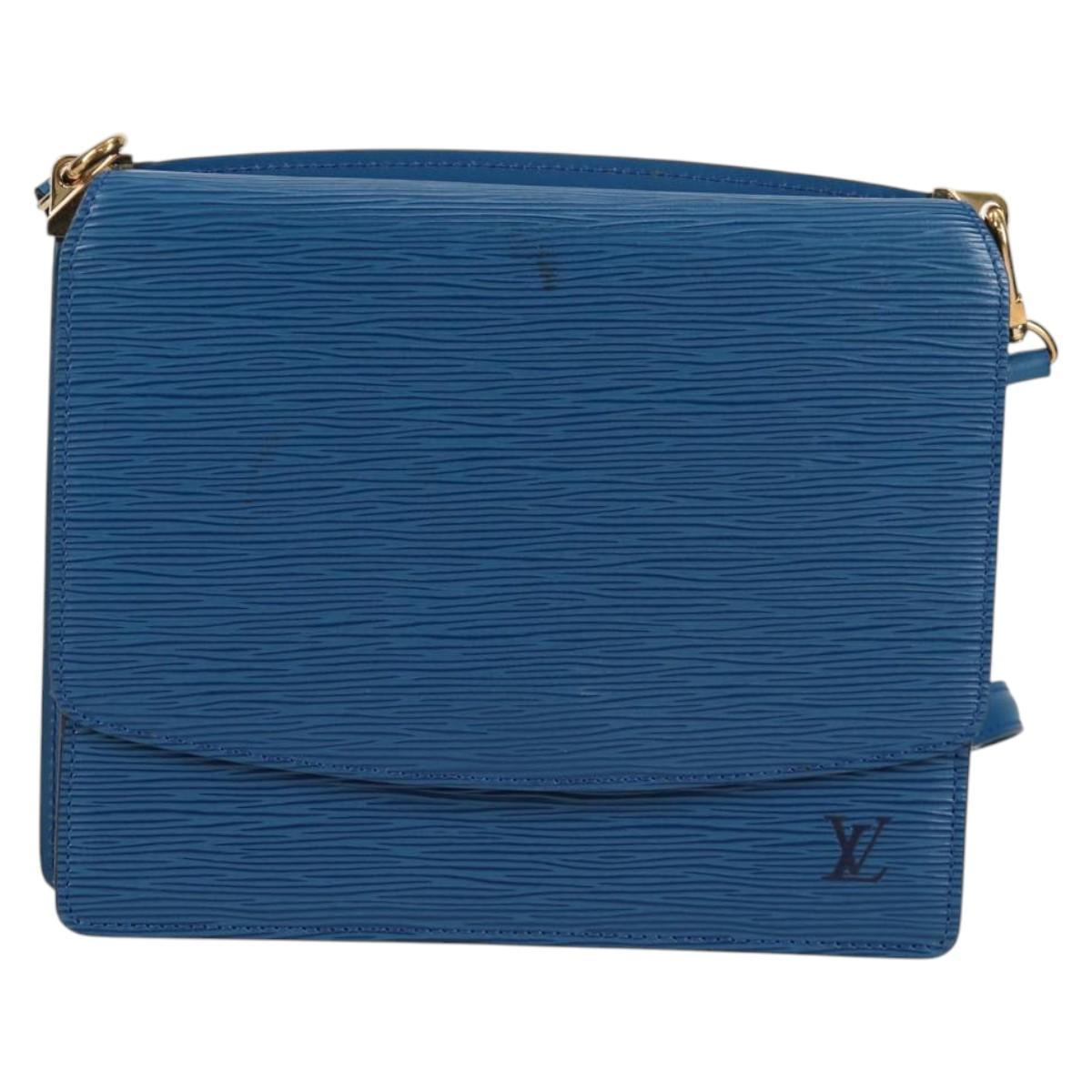 LOUIS VUITTON Epi Grenel Shoulder Bag Blue M52362 LV Auth yk19396