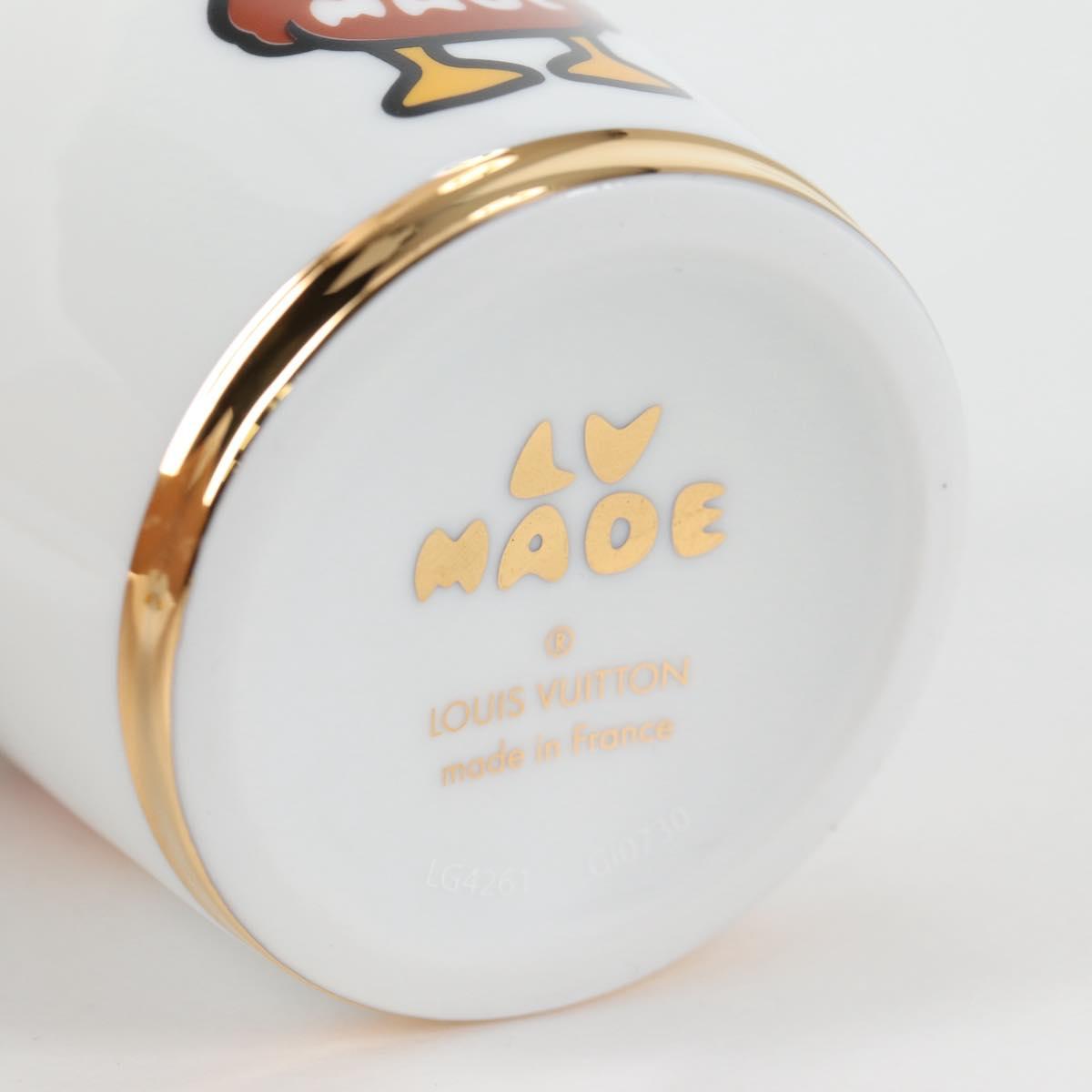 LOUIS VUITTON NIGO Collaboration Glass 4 Set Pottery White GI0730 Auth yk19398M