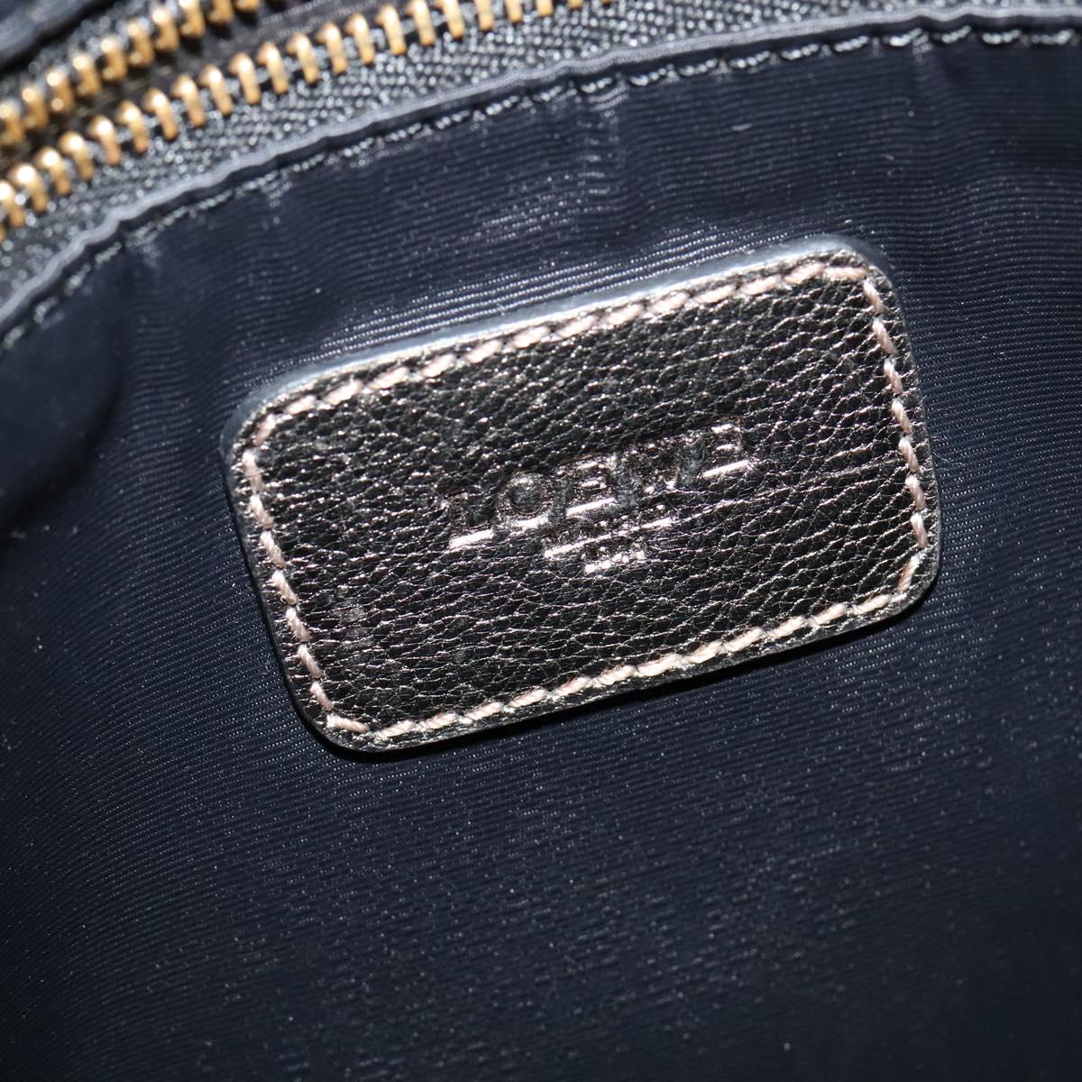 LOEWE Anagram Shoulder Bag Leather Gold Tone Gold Auth yk19406