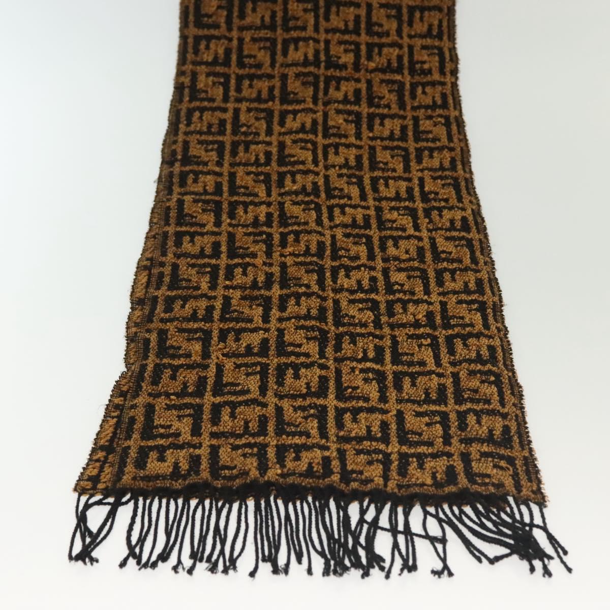 FENDI Zucca Canvas Scarf Brown Auth yk19407