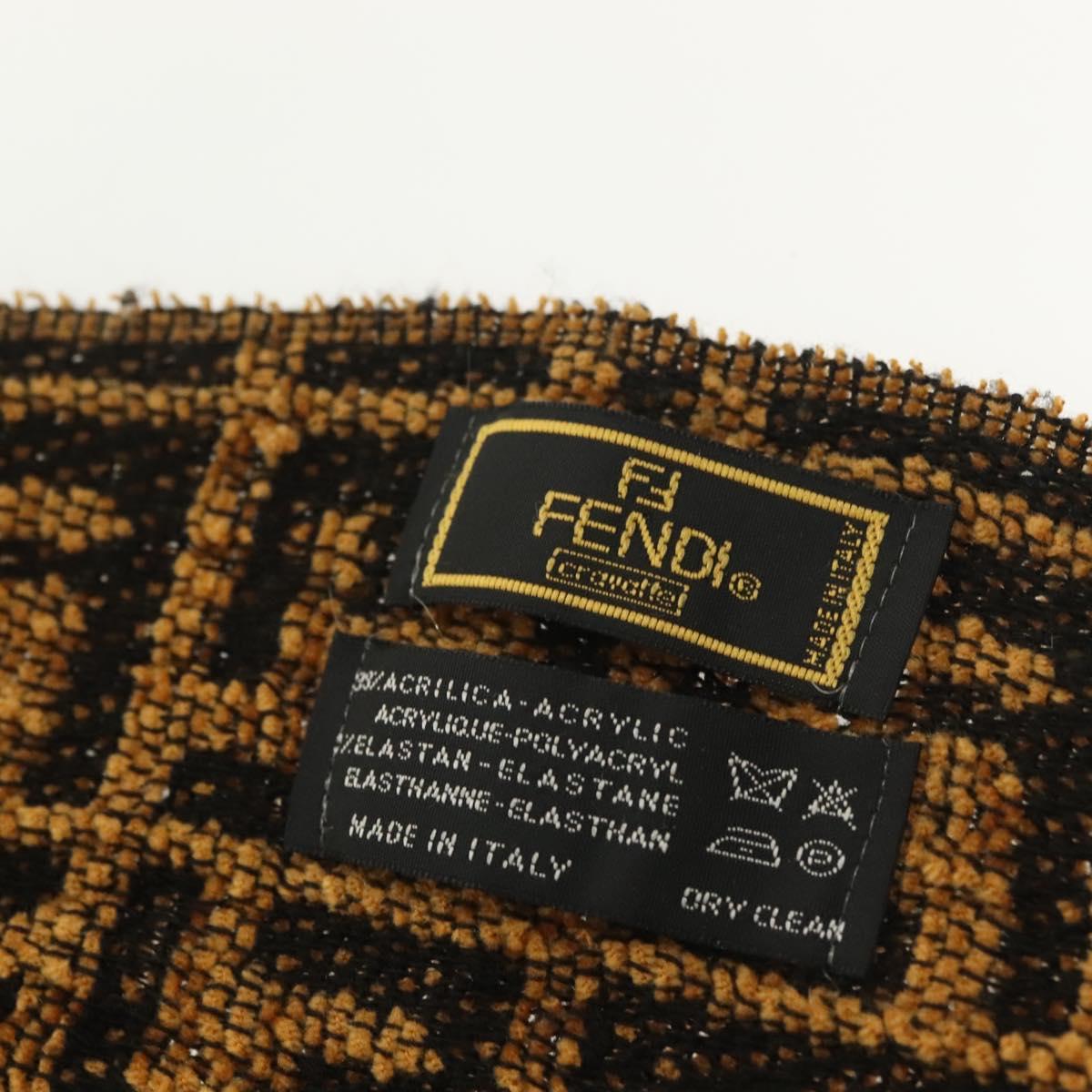 FENDI Zucca Canvas Scarf Brown Auth yk19407