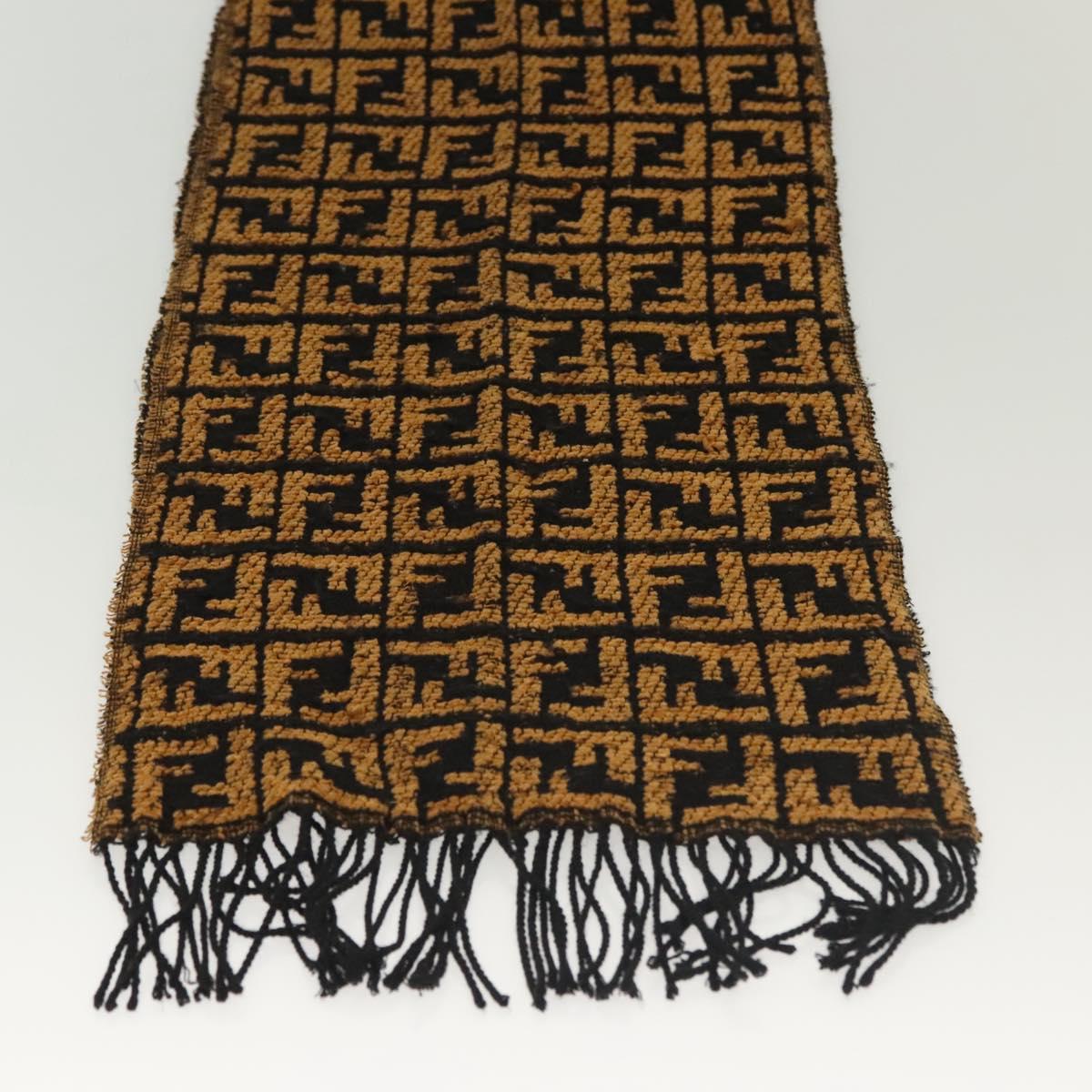FENDI Zucca Canvas Scarf Brown Auth yk19407
