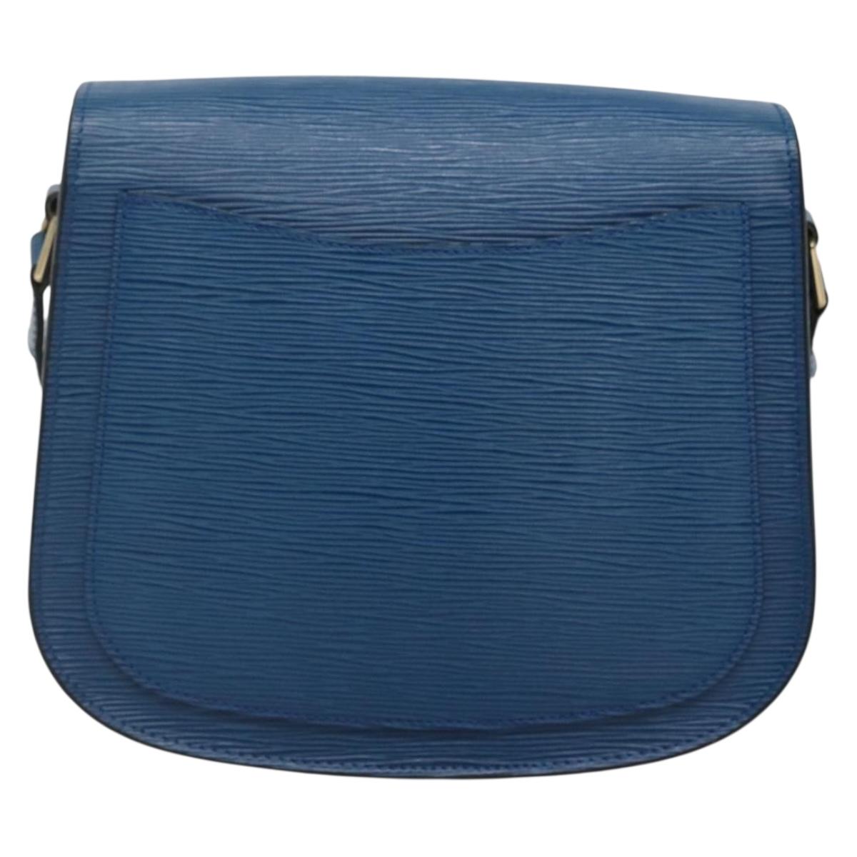 LOUIS VUITTON Epi Saint Cloud GM Shoulder Bag Toledo Blue M52195 LV Auth yk19414