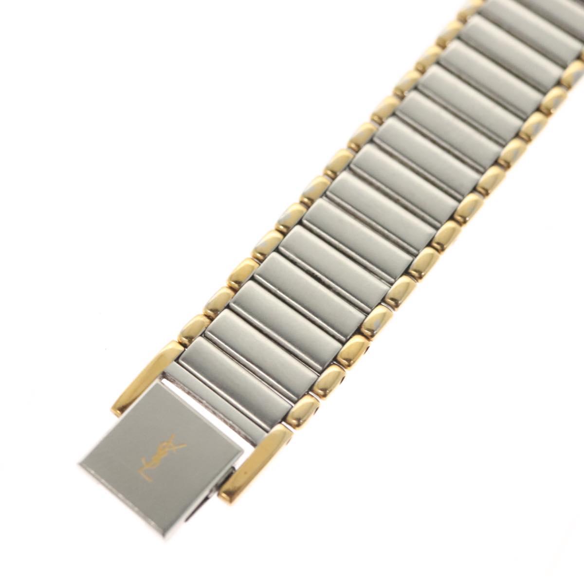 SAINT LAURENT Watches metal Silver Auth yk19419