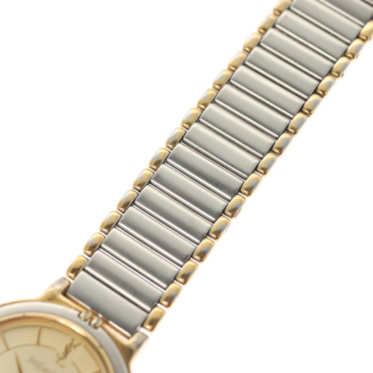 SAINT LAURENT Watches metal Silver Auth yk19419