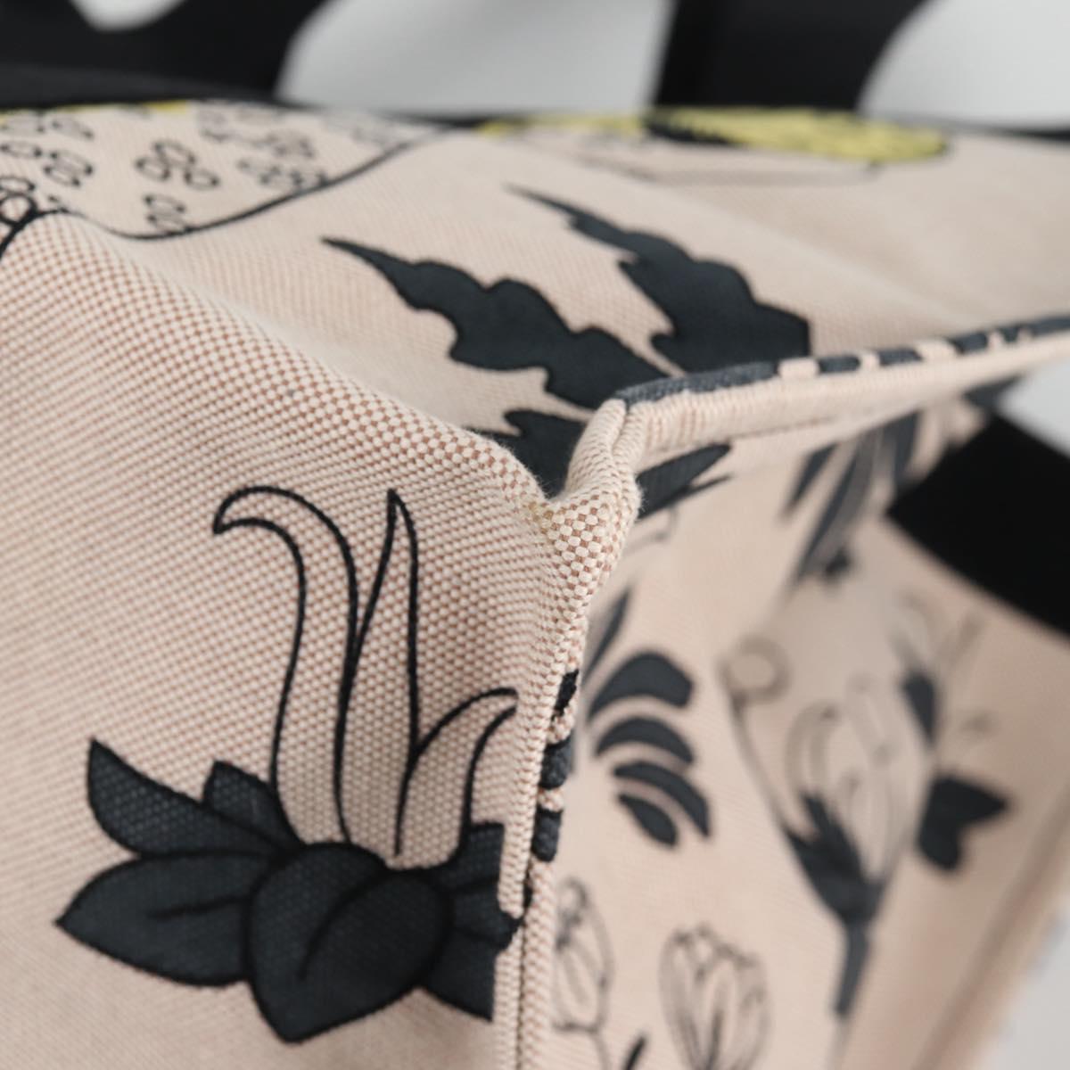 HERMES Animal Pattern Cabasado Plage Boston Bag Tower Ash Beige Auth yk19423V