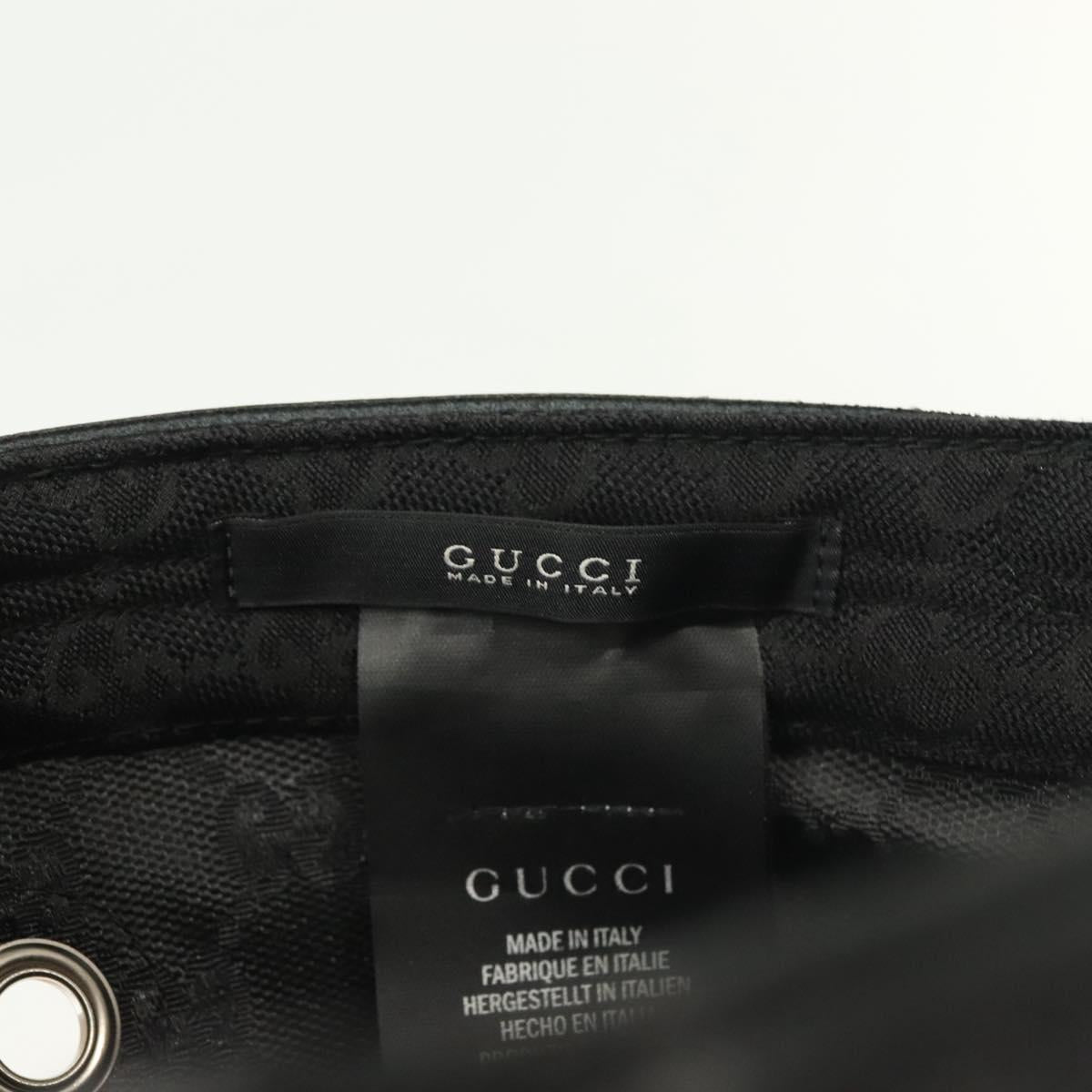 GUCCI GG Canvas Cap L Black Auth yk19424