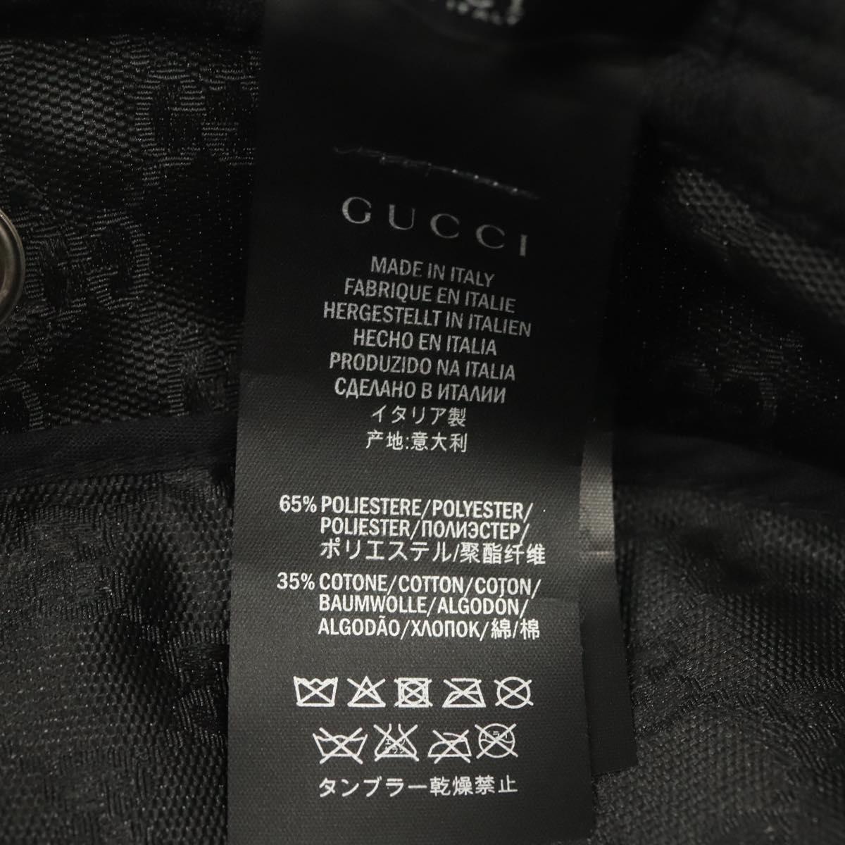 GUCCI GG Canvas Cap L Black Auth yk19424