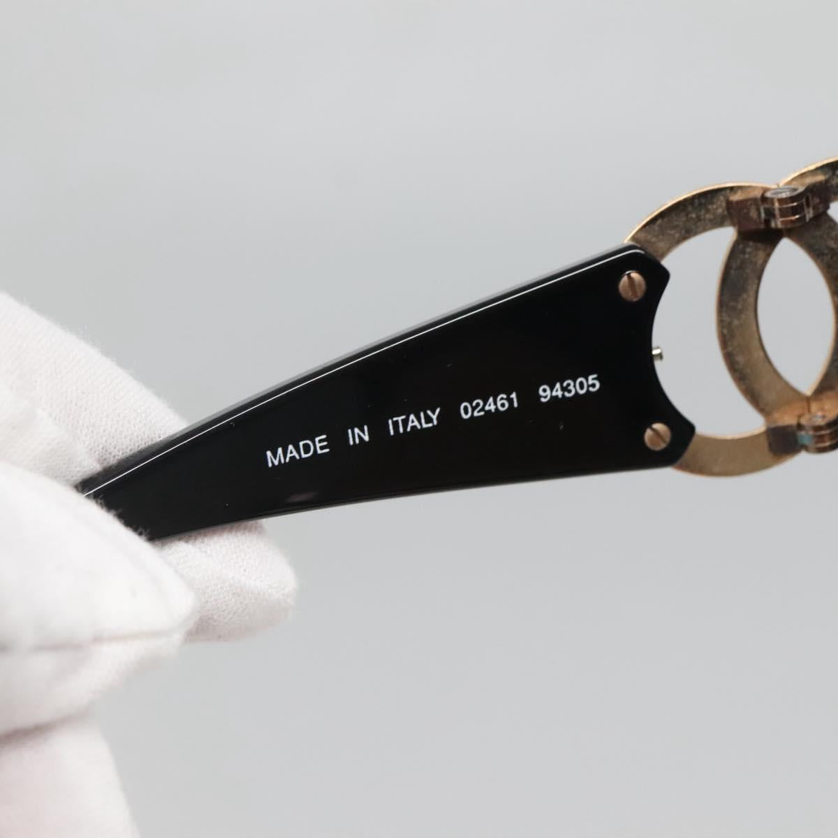 CHANEL Sunglasses plastic Black CC Auth yk19428