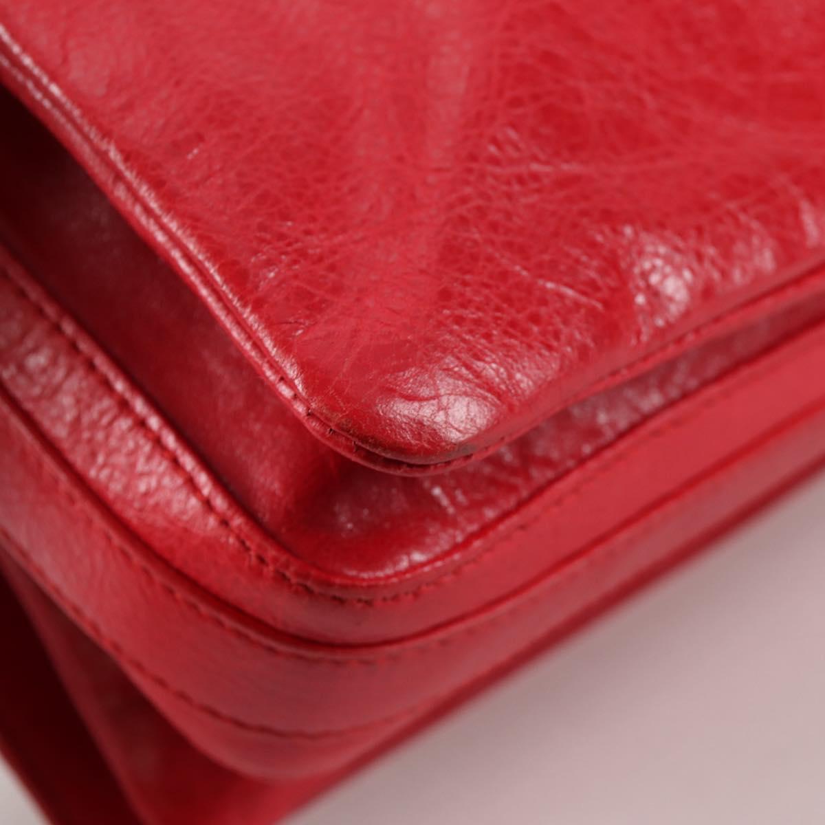 BALENCIAGA Anjo Classic Tool Shoulder Bag Leather Red 327101 Auth yk19453V