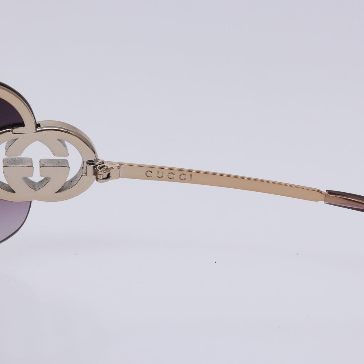 GUCCI Sunglasses metal Gold Tone Auth yk19460V