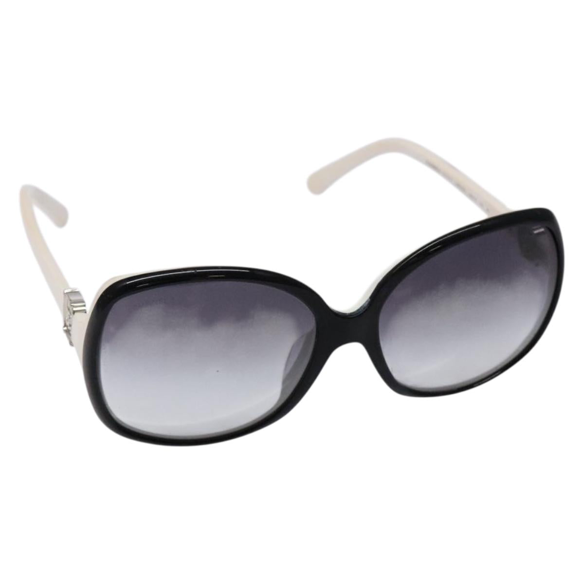 CHANEL Sunglasses plastic White CC Auth yk19466