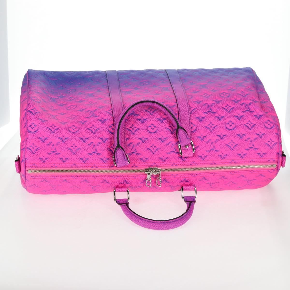 LOUIS VUITTON Taurillon Illusion Keepall Bandouliere 50 Bag M59713 Auth yk19483SM