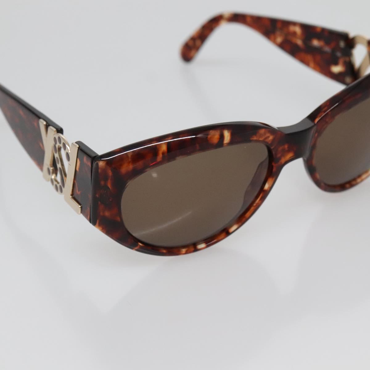 SAINT LAURENT Sunglasses plastic Brown Auth yk19491