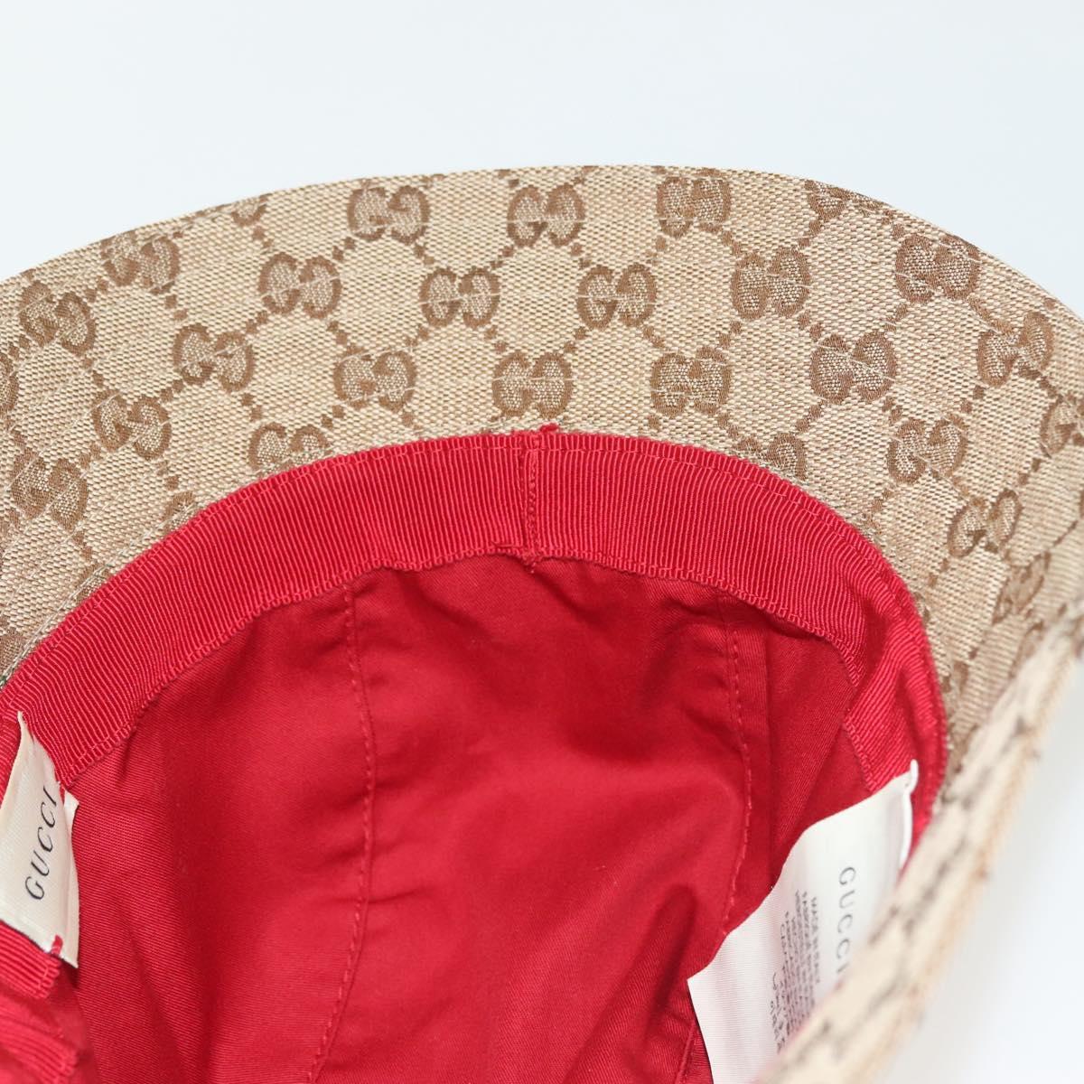 GUCCI GG Canvas Web Sherry Line Hat M Beige Red Green 411790 Auth yk19494